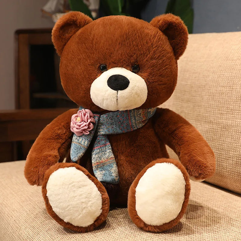 40-120Cm Kawaii Bear Plush Toy with Scarf - Perfect Gift for Kids and Loved Ones!