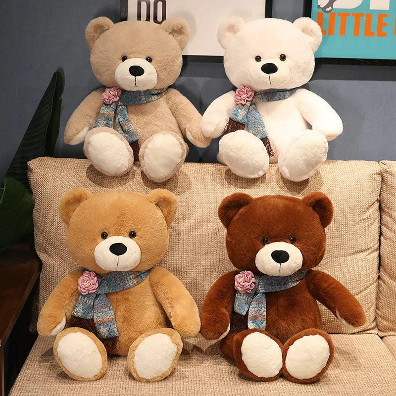 40-120Cm Kawaii Bear Plush Toy with Scarf - Perfect Gift for Kids and Loved Ones!