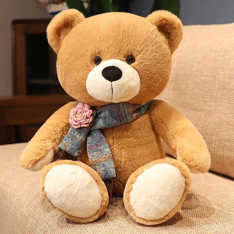 40-120Cm Kawaii Bear Plush Toy with Scarf - Perfect Gift for Kids and Loved Ones!