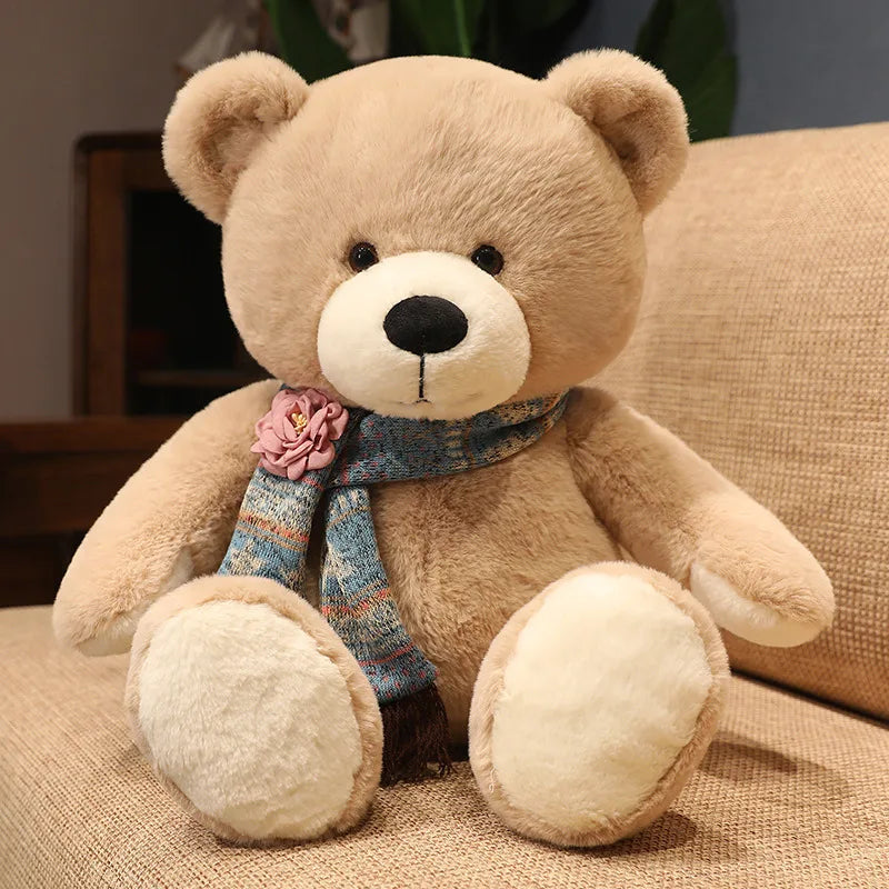 40-120Cm Kawaii Bear Plush Toy with Scarf - Perfect Gift for Kids and Loved Ones!