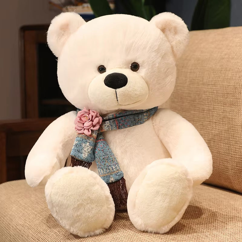 40-120Cm Kawaii Bear Plush Toy with Scarf - Perfect Gift for Kids and Loved Ones!